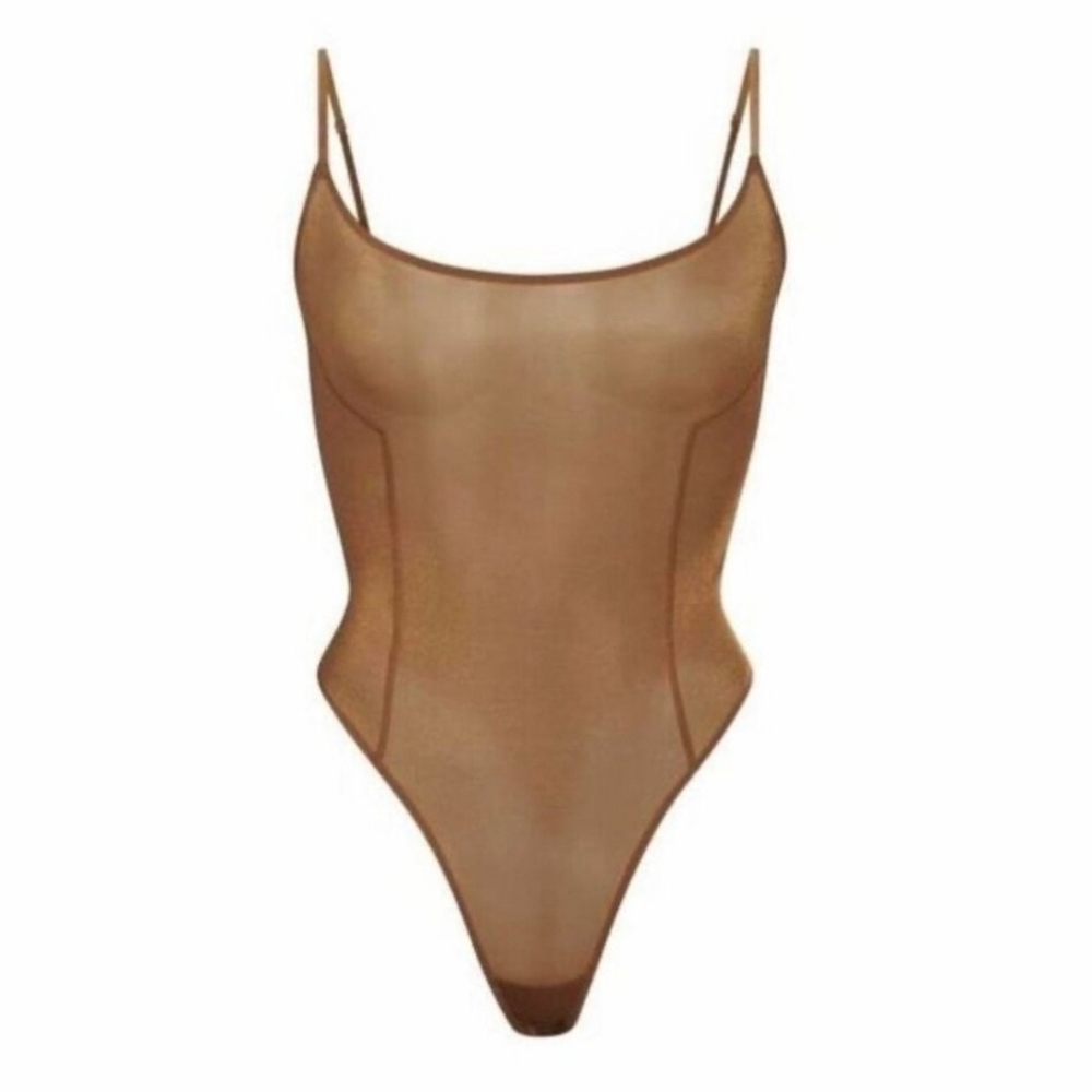 SKIMS Glissenette Scoop Bodysuit Chai / XL, 3X/NWT